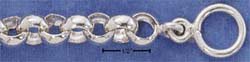 STERLING SILVER JEWELRY 8" LARGE ROLO TOGGLE BRACELET (br1598)