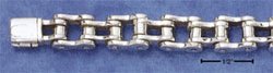 STERLING SILVER JEWELRY 8.5" BICYCLE CHAIN BRACELET (10MM WIDE) (br1645)