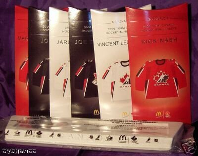 2006 Team Canada Mini Jerseys Complete Set WITH DISPLAY STAND & WAYNE GRETZKY CARD