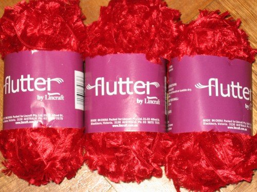 FREEPOST - 10 Skein / balls x 50 gram RED FEATHER YARN