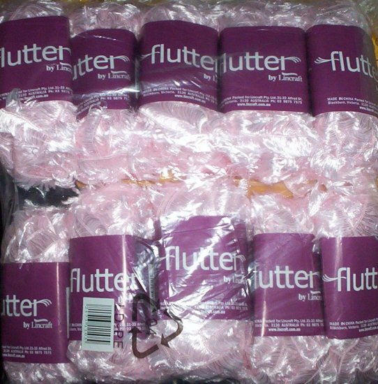 FREEPOST - 10 Skein / balls x 50 gram BABY PINK FEATHER YARN