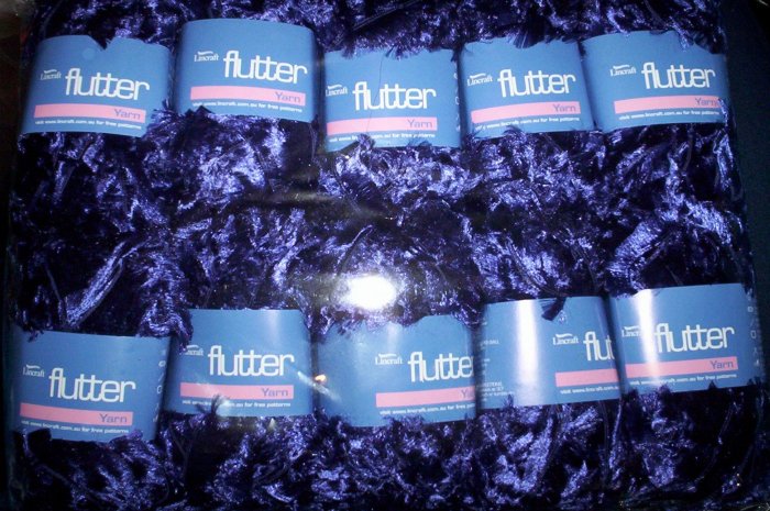 FREEPOST - 10 Skein / balls x 50 gram PURPLE FEATHER YARN