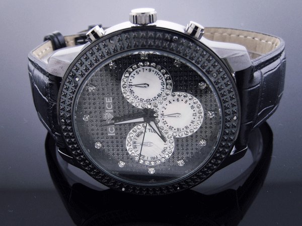 New Ice Ice By Icetime 45 MM10 Diamond Black Tone Case