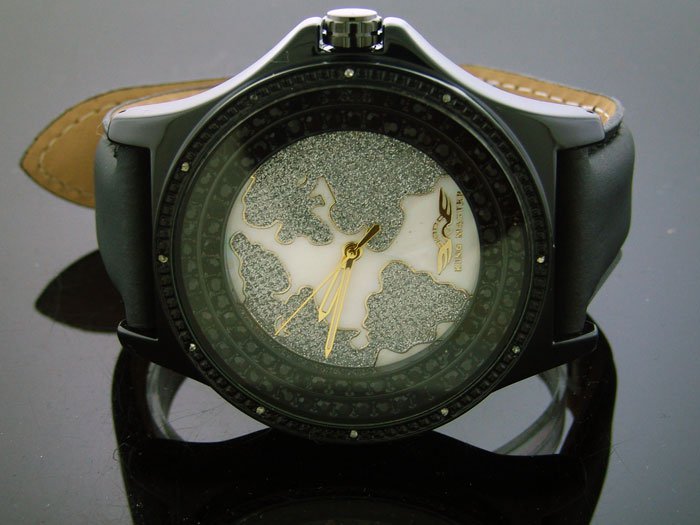 New King Master Round 12 Diamond 52 M Silver Face Watch