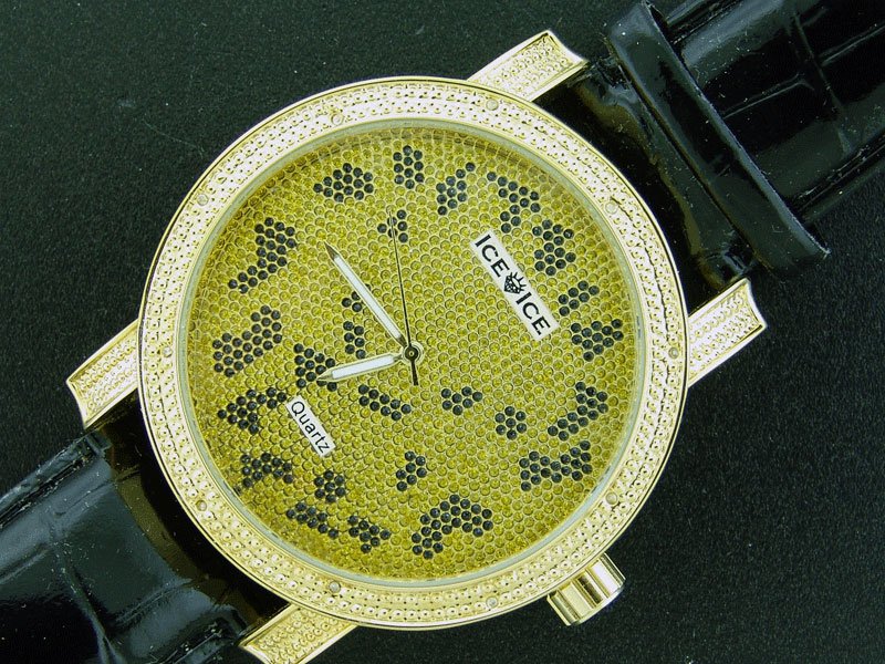 Ice Ice By Icetime 50M 0.10CT Diamond Yellow Gold watch