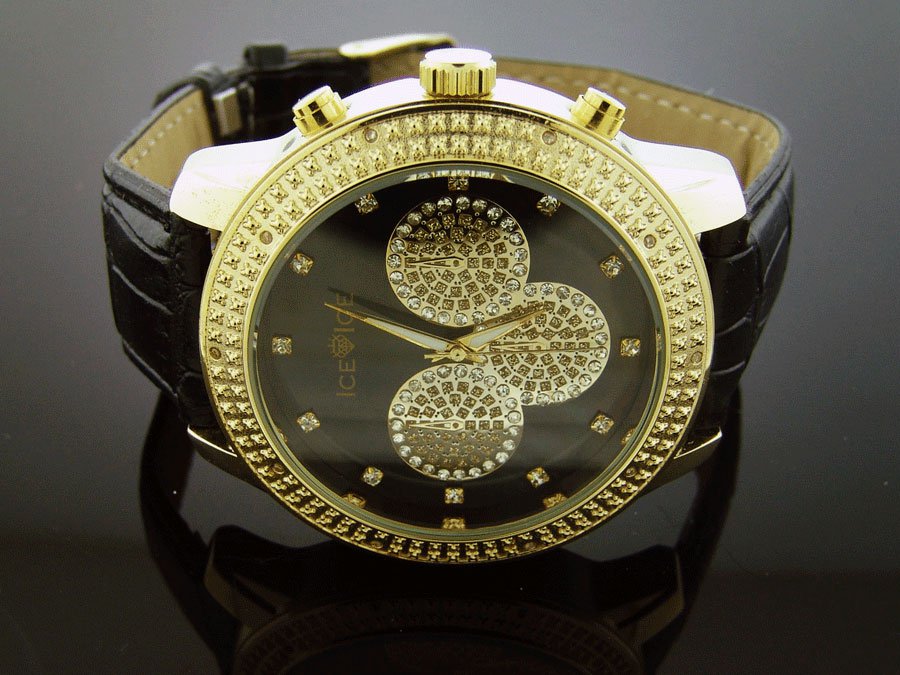 New Ice Ice By Icetime 45 MM10 Diamond Yellow Gold Case