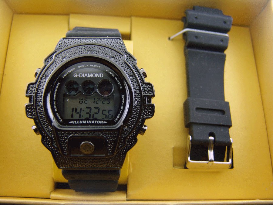 Men's G-Diamond II By Icetime 10 Diamond Sports watch with extra band