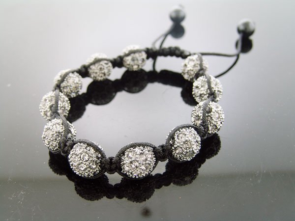 Unisex Big Bead CZ Shamballa Bracelet 12MM 8Inch