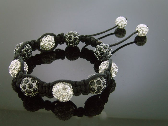 Unisex Big Bead CZ Shamballa Bracelet 12MM 8Inch