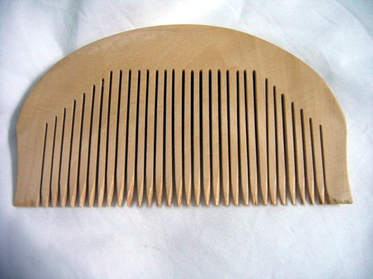 5 Inch White Wood Kangha