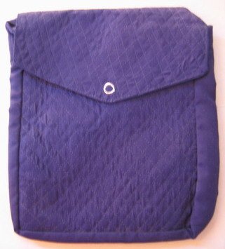 Small 6"x6" Navy Blue/Black/Kesri/White Khajana