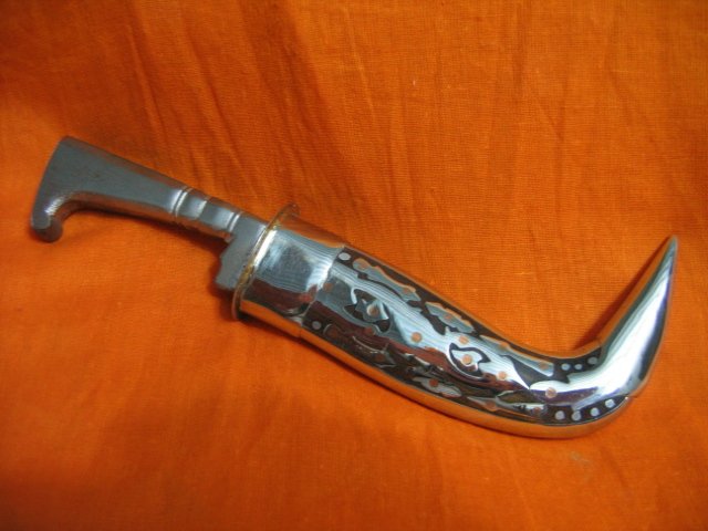 (FREE SHIPPING ) SPECIAL 5" Single Side 2-Khanda New Handle Kirpan