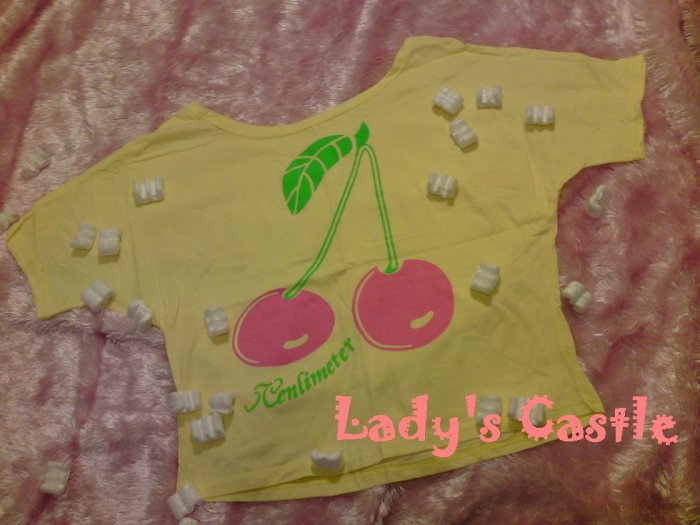 The pink cherry yellow tee