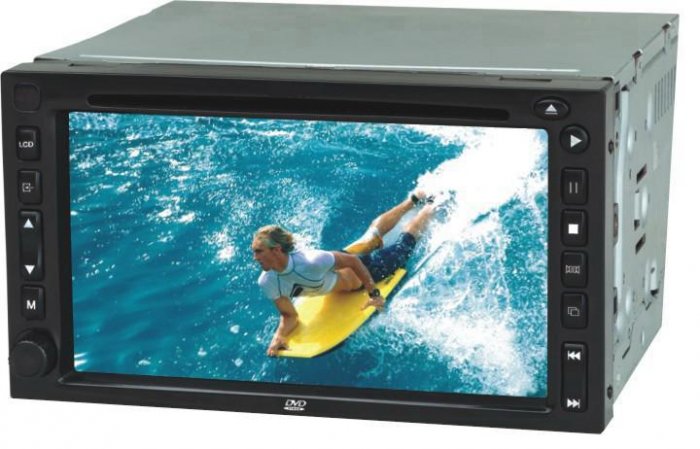 6.2-inch TFT LCD Screen Double Din DVD / MP4 Player, Car DVD pla
