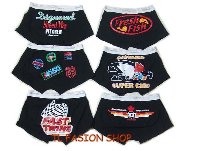 Lot of 6 pcs 09 DSQUARED D2 Man's boxers/briefs Underwear pack No 9