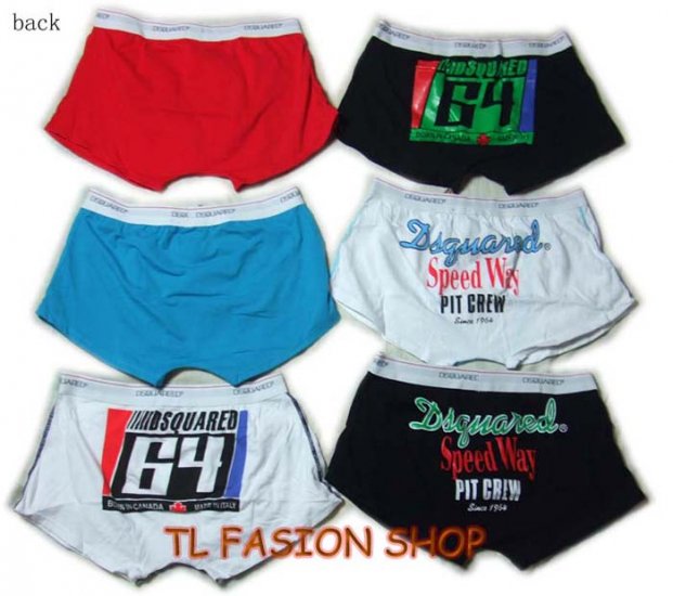 Lot of 6 pcs 09 DSQUARED D2 Man's boxers/briefs Underwear pack No 13