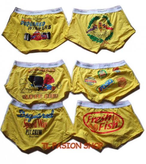 Lot of 6 pcs 09 DSQUARED2 D2 Man's boxers/briefs Underwear pack No 16