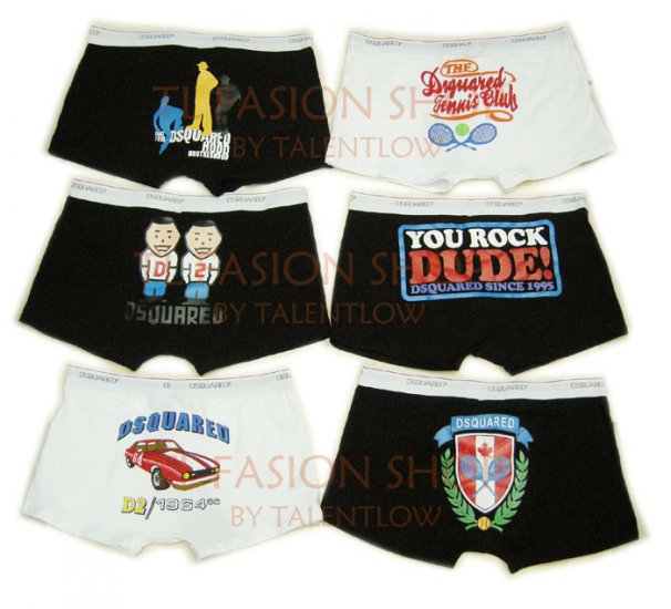 Lot of 6 pcs 09 DSQUARED D2 Man's boxers/briefs Underwear pack No 36