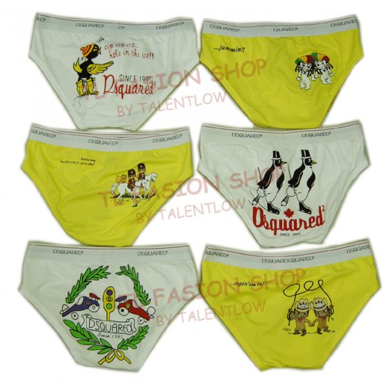 Lot of 6 pcs 09 DSQUARED D2 Man's boxers/briefs Underwear pack No 18
