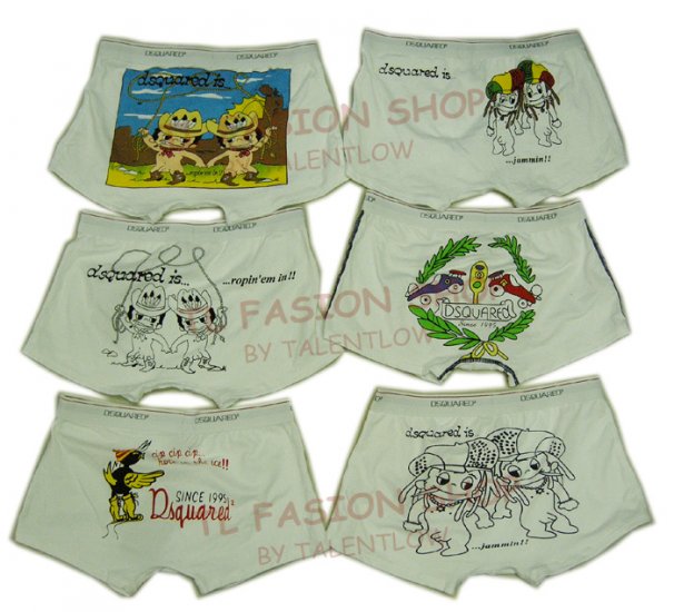 Lot of 6 pcs 09 DSQUARED D2 Man's boxers/briefs Underwear pack No 19