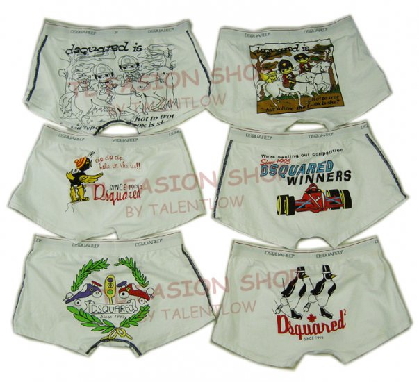 Lot of 6 pcs 09 DSQUARED D2 Man's boxers/briefs Underwear pack No 20