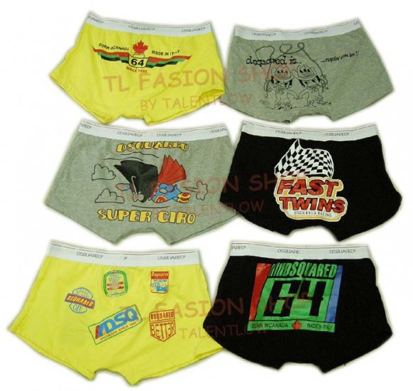 Lot of 6 pcs 09 DSQUARED D2 Man's boxers/briefs Underwear pack No 22