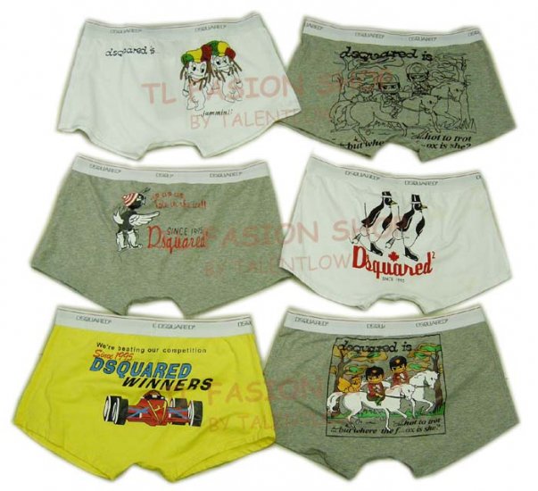 Lot of 6 pcs 09 DSQUARED D2 Man's boxers/briefs Underwear pack No 23