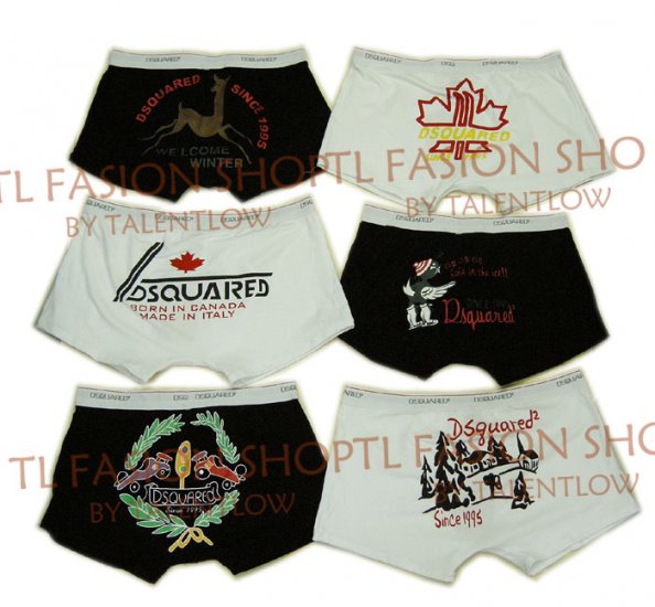 Lot of 6 pcs 09 DSQUARED D2 Man's boxers/briefs Underwear pack No 26