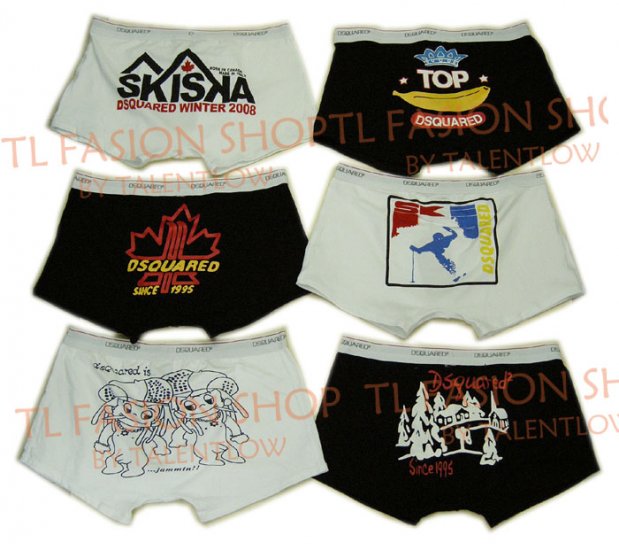 Lot of 6 pcs 09 DSQUARED D2 Man's boxers/briefs Underwear pack No 27
