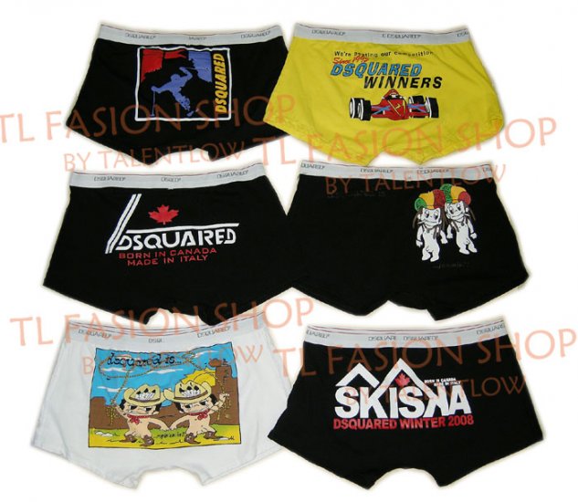 Lot of 6 pcs 09 DSQUARED D2 Man's boxers/briefs Underwear pack No 28