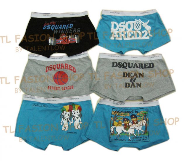 Lot of 6 pcs 09 DSQUARED D2 Man's boxers/briefs Underwear pack No 30