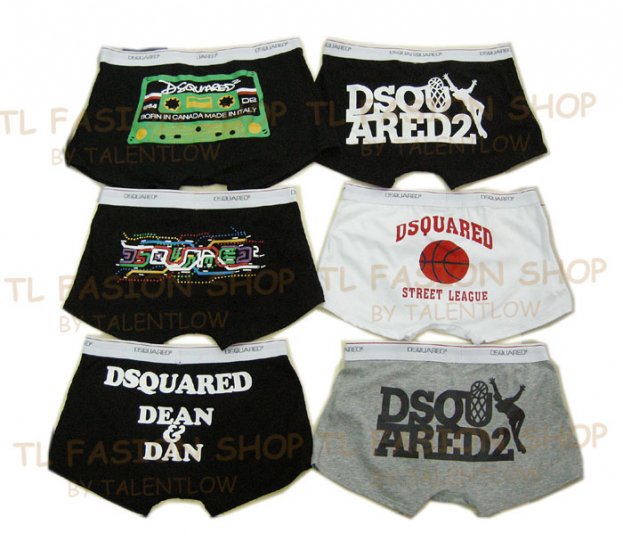 Lot of 6 pcs 09 DSQUARED D2 Man's boxers/briefs Underwear pack No 31