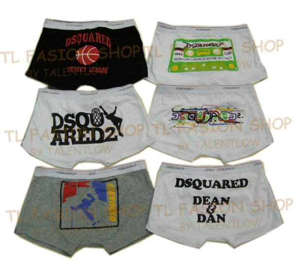Lot of 6 pcs 09 DSQUARED D2 Man's boxers/briefs Underwear pack No 32