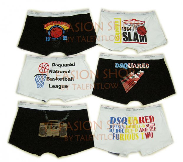 Lot of 6 pcs 09 DSQUARED D2 Man's boxers/briefs Underwear pack No 35