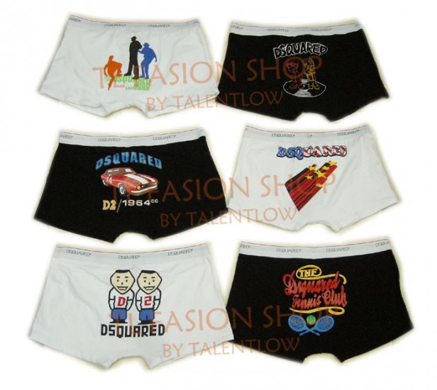 Lot of 6 pcs 09 DSQUARED D2 Man's boxers/briefs Underwear pack No 33