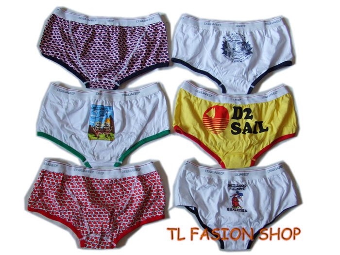 Lot of 6 pcs 09 DSQUARED D2 Man's boxers/briefs Underwear pack No 5