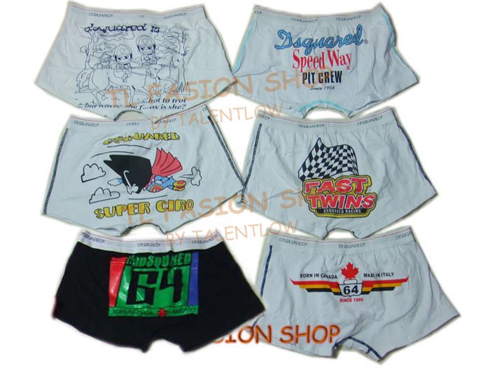 Lot of 6 pcs 09 DSQUARED D2 Man's boxers/briefs Underwear pack No 7