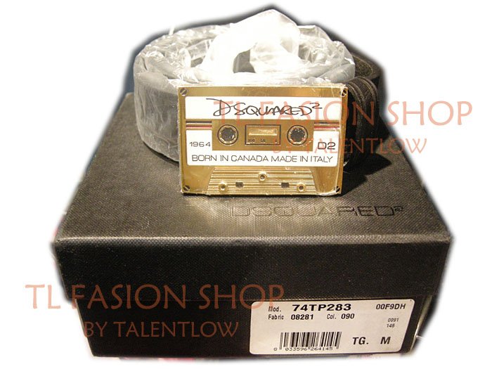 DSQUARED² D2 mans real Leather Cassette Belt