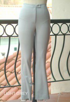 Lined Stretch Wool Straight Leg Pant