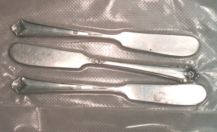 Flat Handle Butter Spreaders in the Starlight pattern