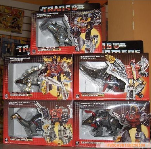 Transformers G1 X5 Grimlock SNARL SLAG SWOO F