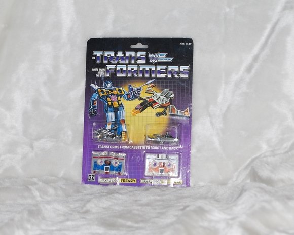 Transformers G1 Clear LASERBEAK & FRENZY Reissue KO N