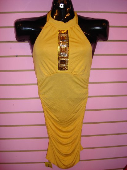 SASSY YELLOW TUNIC TOP SIZE SMALL 2 - 4