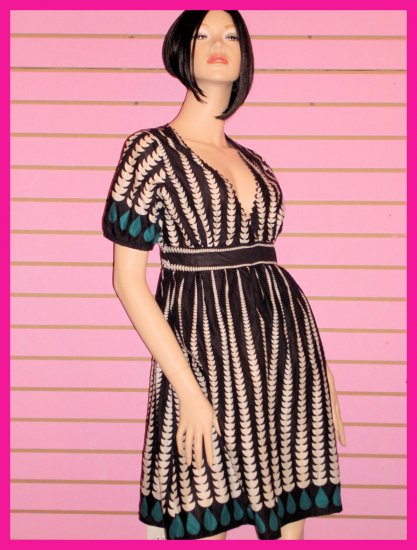 CUTE MULTI PRINT COTTON DRESS SIZE MED 6 - 8