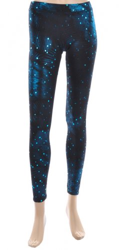 Teal Multi Print Legging Large
