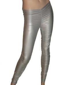 Silver Scrunch Leggings Medium