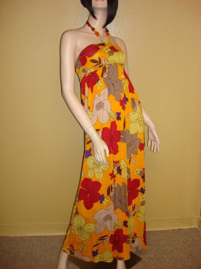 Flower Print Maxi Dress Size Large