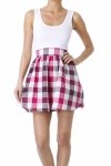 Beater 2fer Pink Checkered Dress Medium