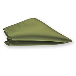 Olive Green Solid Color Pocket Square