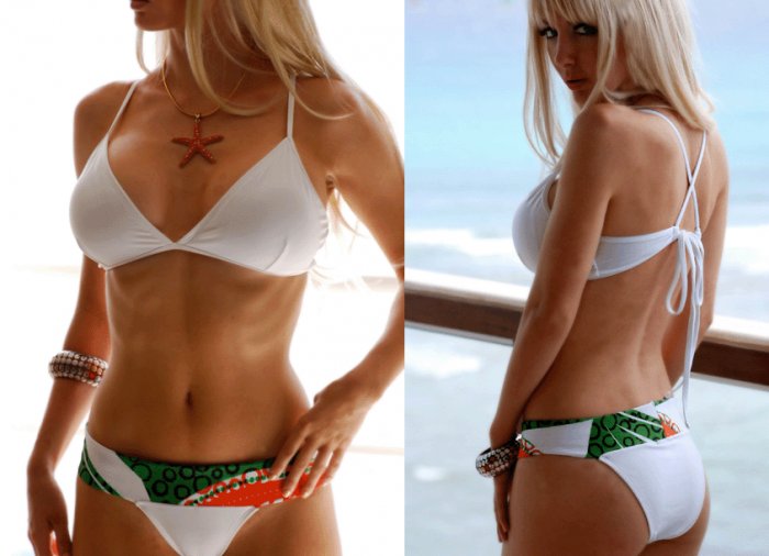 *S* *HOT Brazilian Racer Back Bikini SET* Exclusive Print Brazilian Wide Band Bikini Swimsuit Small